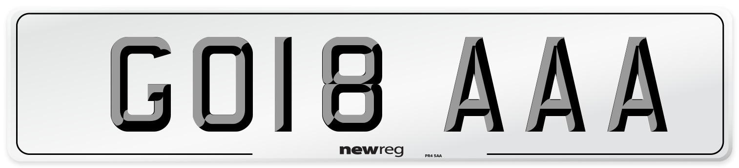 GO18 AAA Number Plate from New Reg